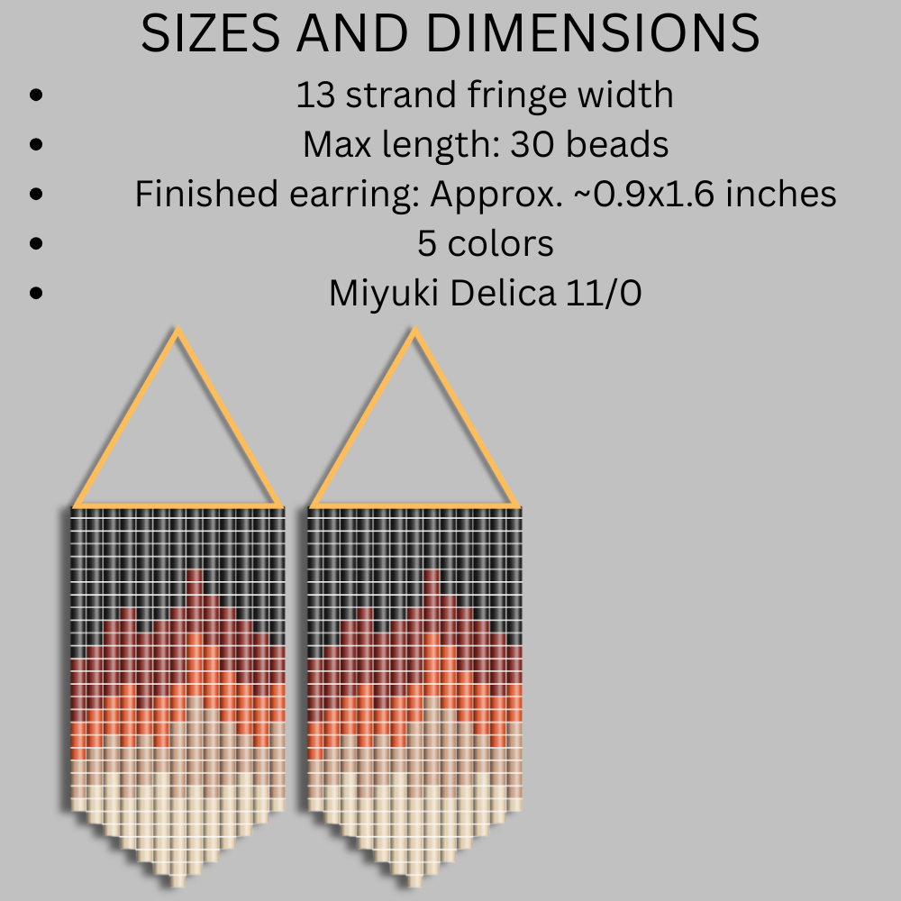 Ember Trail Geometric Beadwork PDF Pattern Tutorial