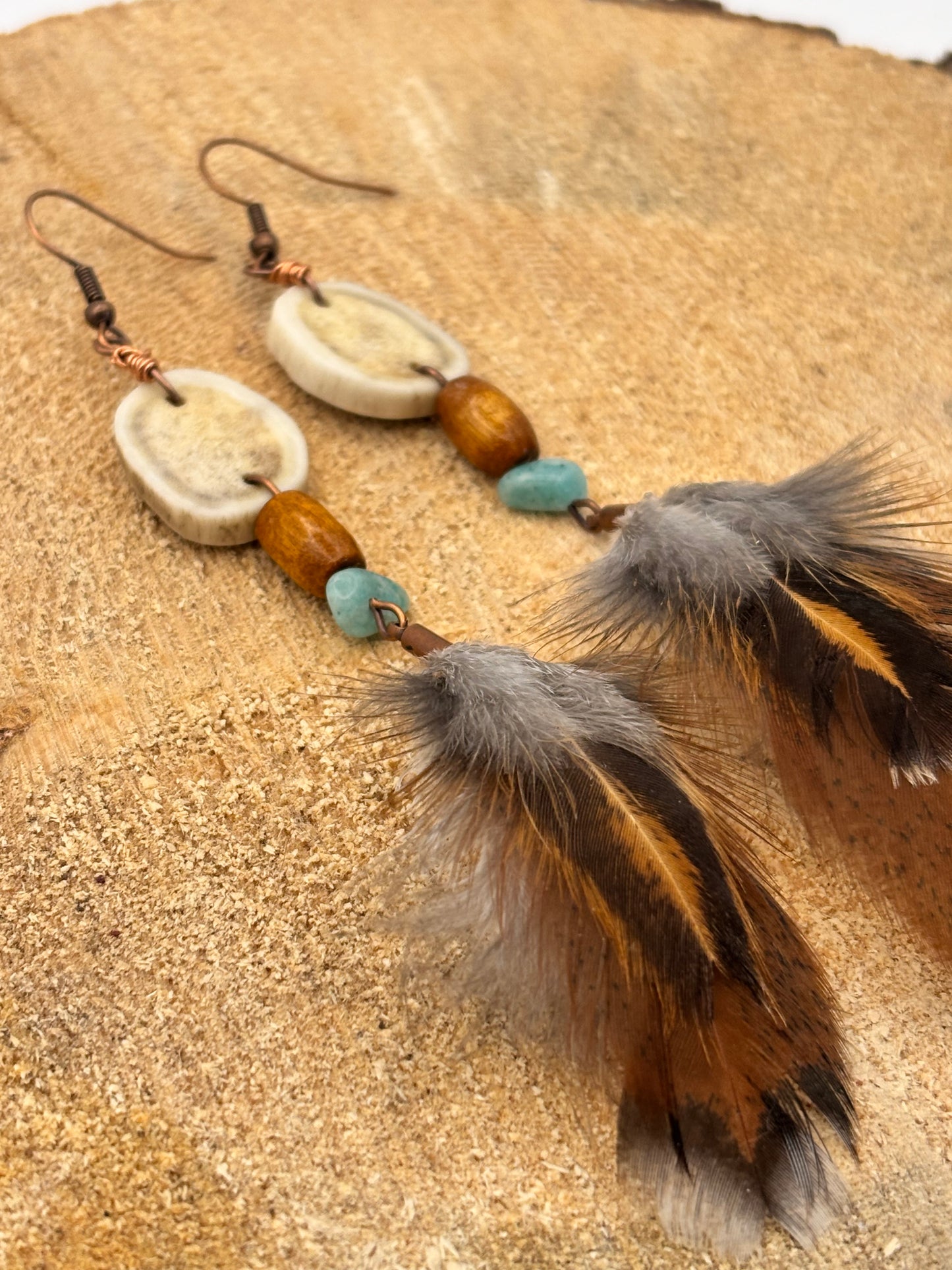 Earthline-High Country Feather Antler Earrings