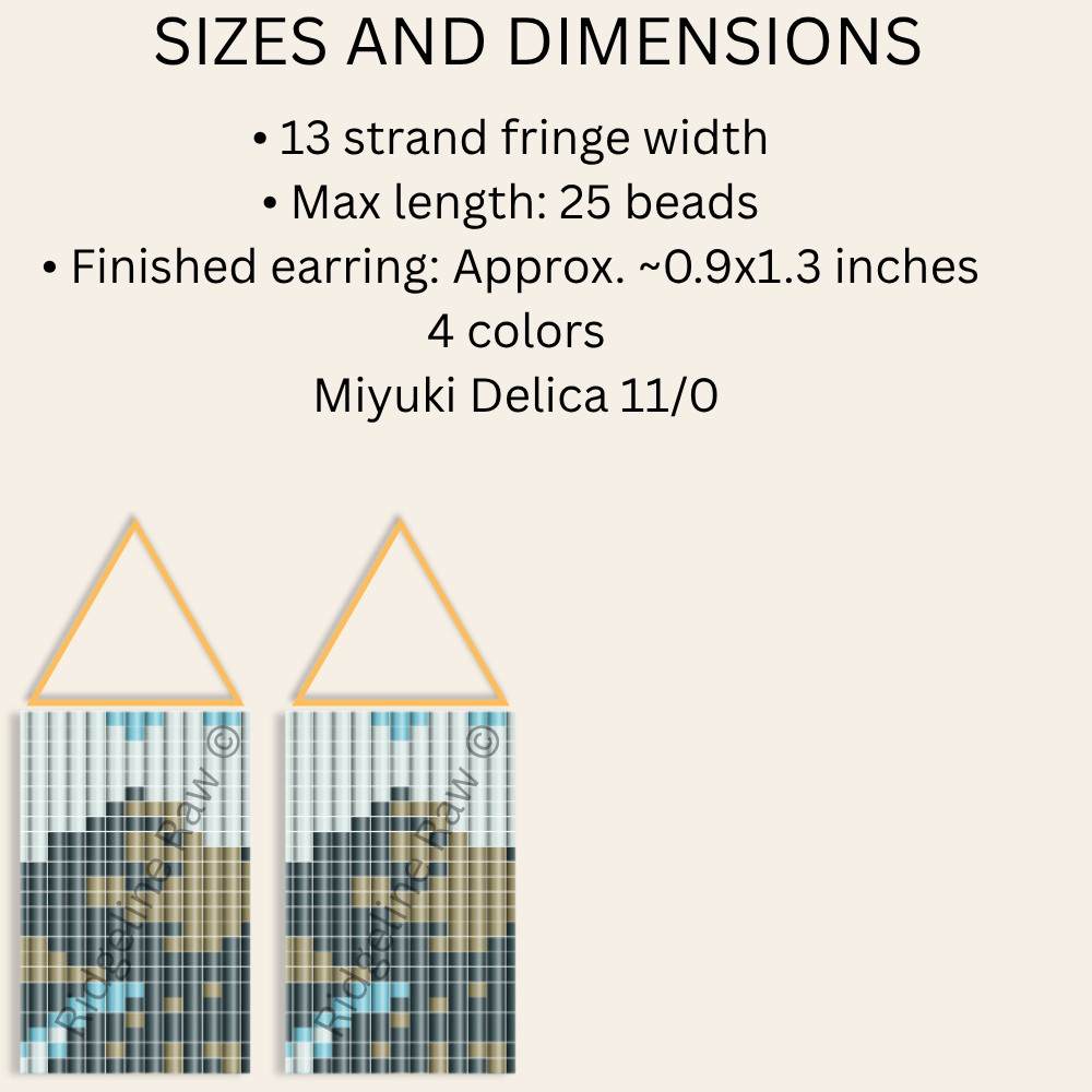 Open Range Fringe Earrings Pattern PDF | Seed Bead Digital Download