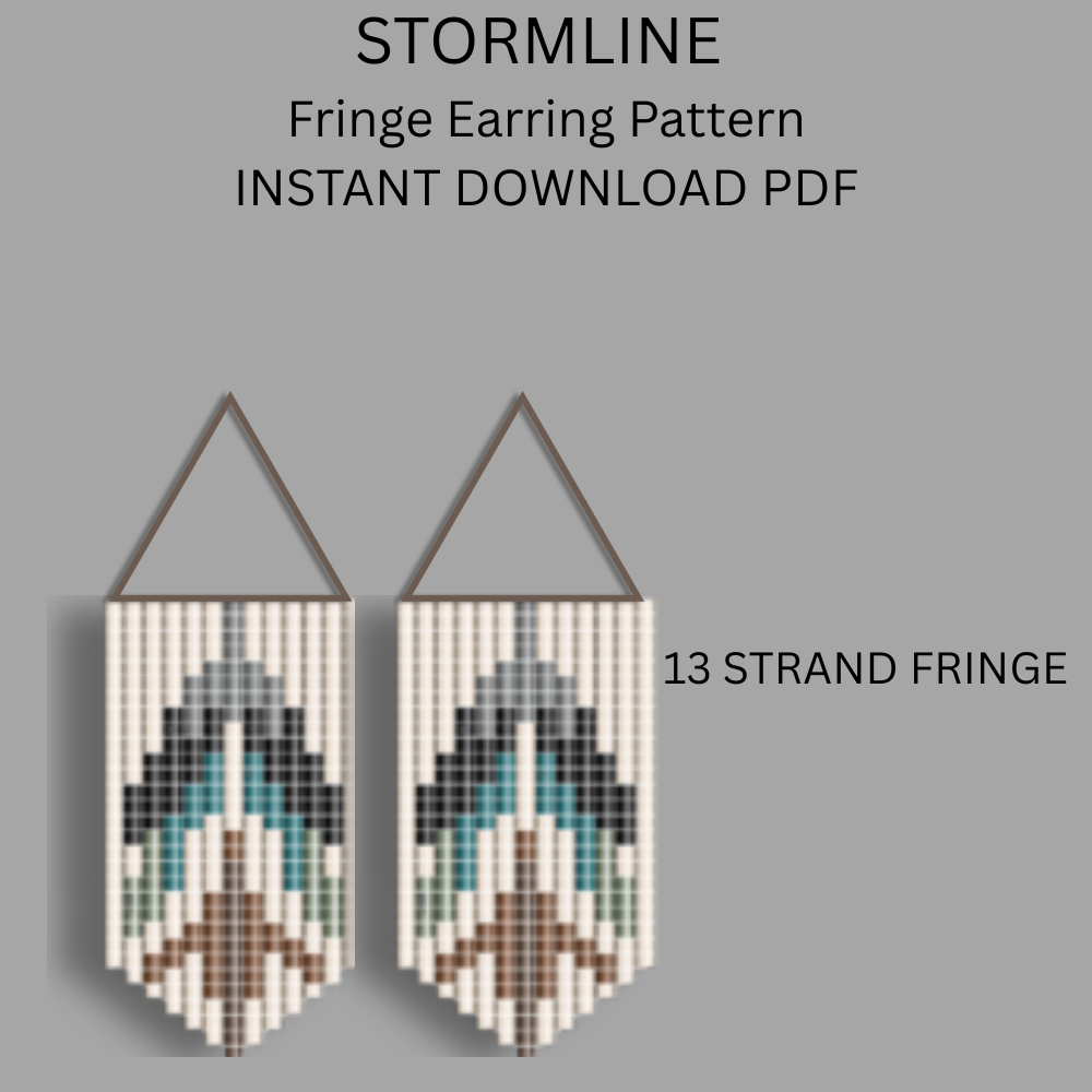 Stormline Geometric Fringe Seed Bead Pattern PDF