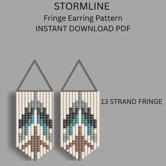 Stormline Geometric Fringe Seed Bead Pattern PDF