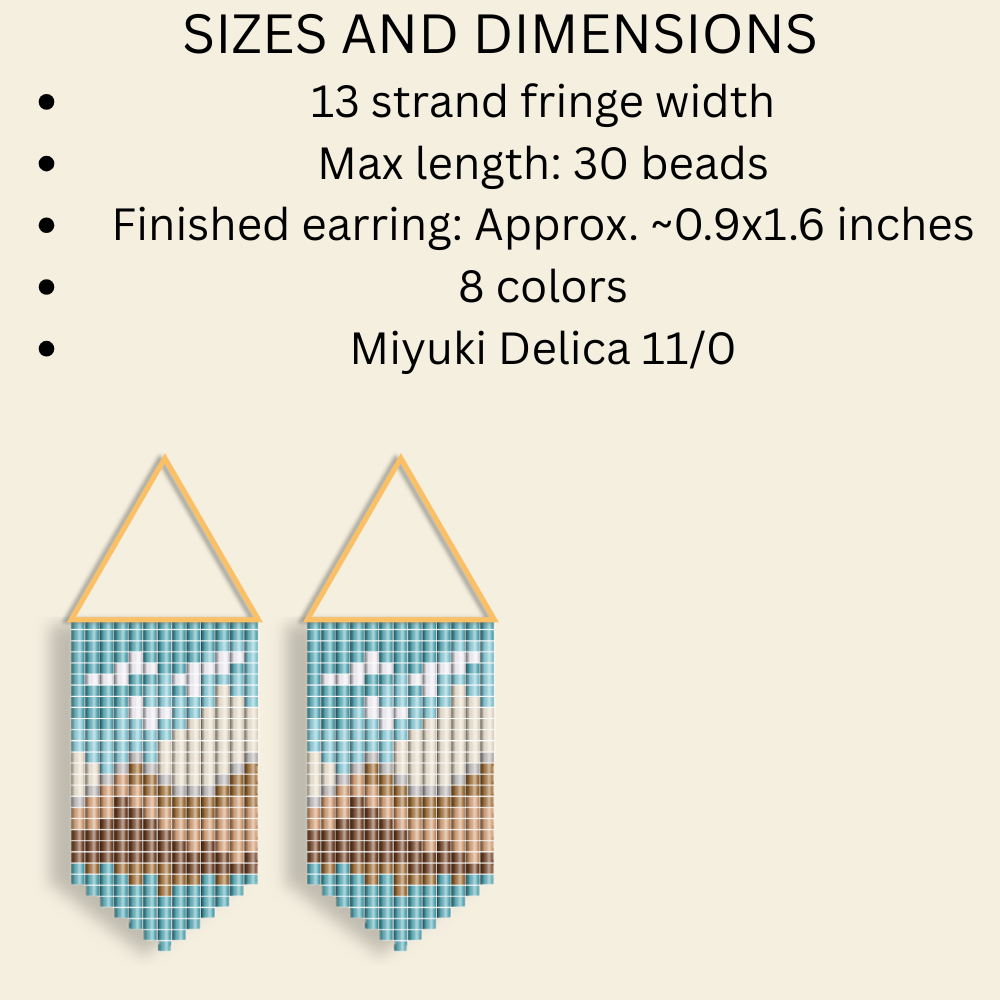 Turquoise Sky Geometric Mountain Pattern PDF Beadwork Tutorial