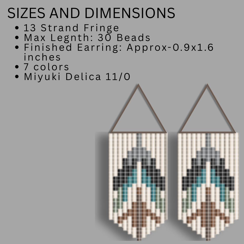 Stormline Geometric Fringe Seed Bead Pattern PDF