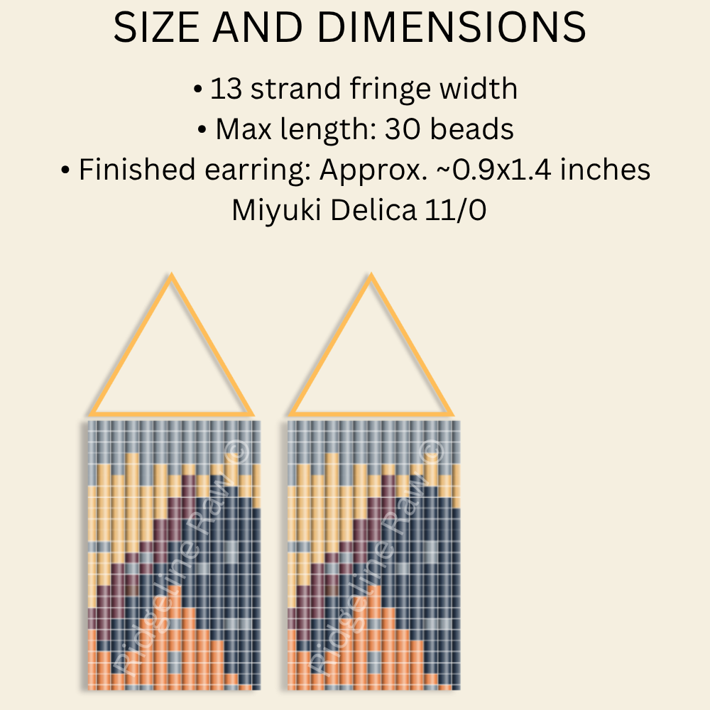 Basin Ridge Fringe Earrings Pattern PDF | Seed Bead Digital Download