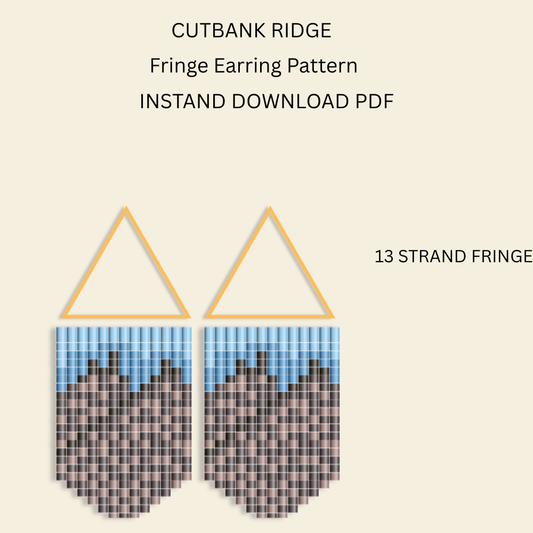 Cutbank Ridge Seed Bead Fringe Pattern Digital Download