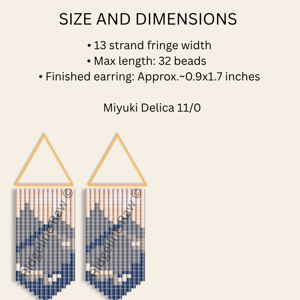 Desert Peak Fringe Earrings Pattern PDF | Seed Bead Digital Download