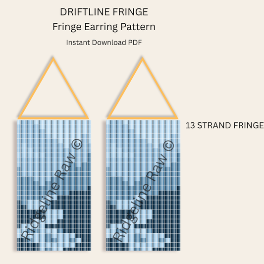 Driftline Fringe Earrings Pattern PDF | Seed Bead Digital Download