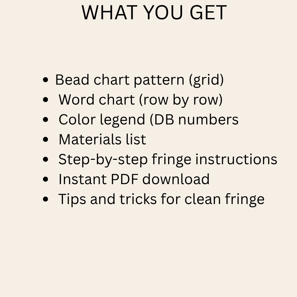 Driftline Fringe Earrings Pattern PDF | Seed Bead Digital Download