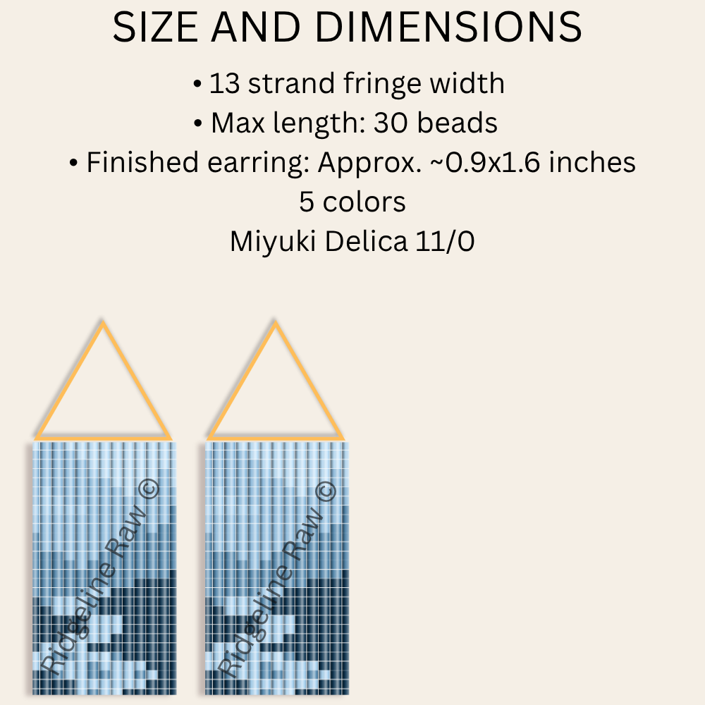 Driftline Fringe Earrings Pattern PDF | Seed Bead Digital Download