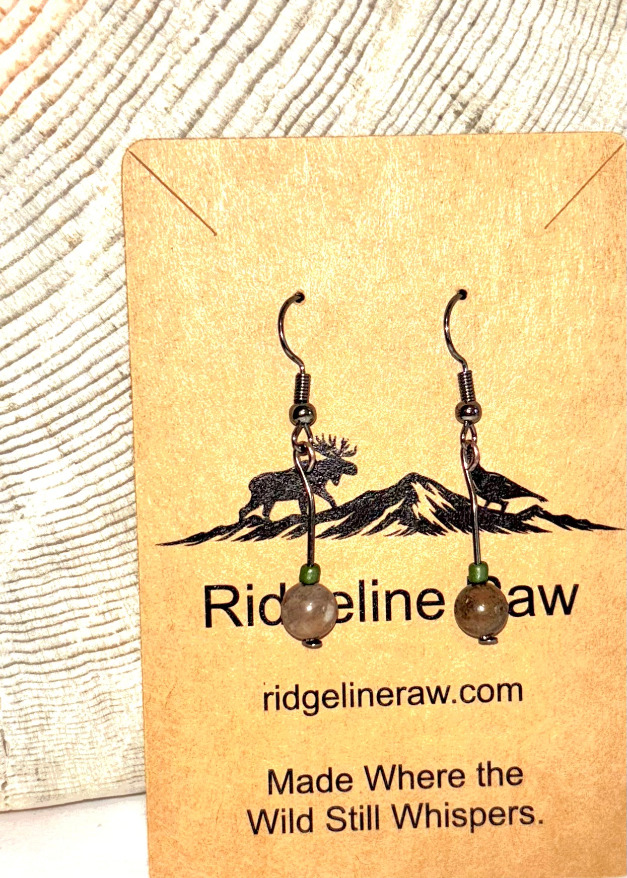 Windline Dark Stone Jasper Drop Earrings