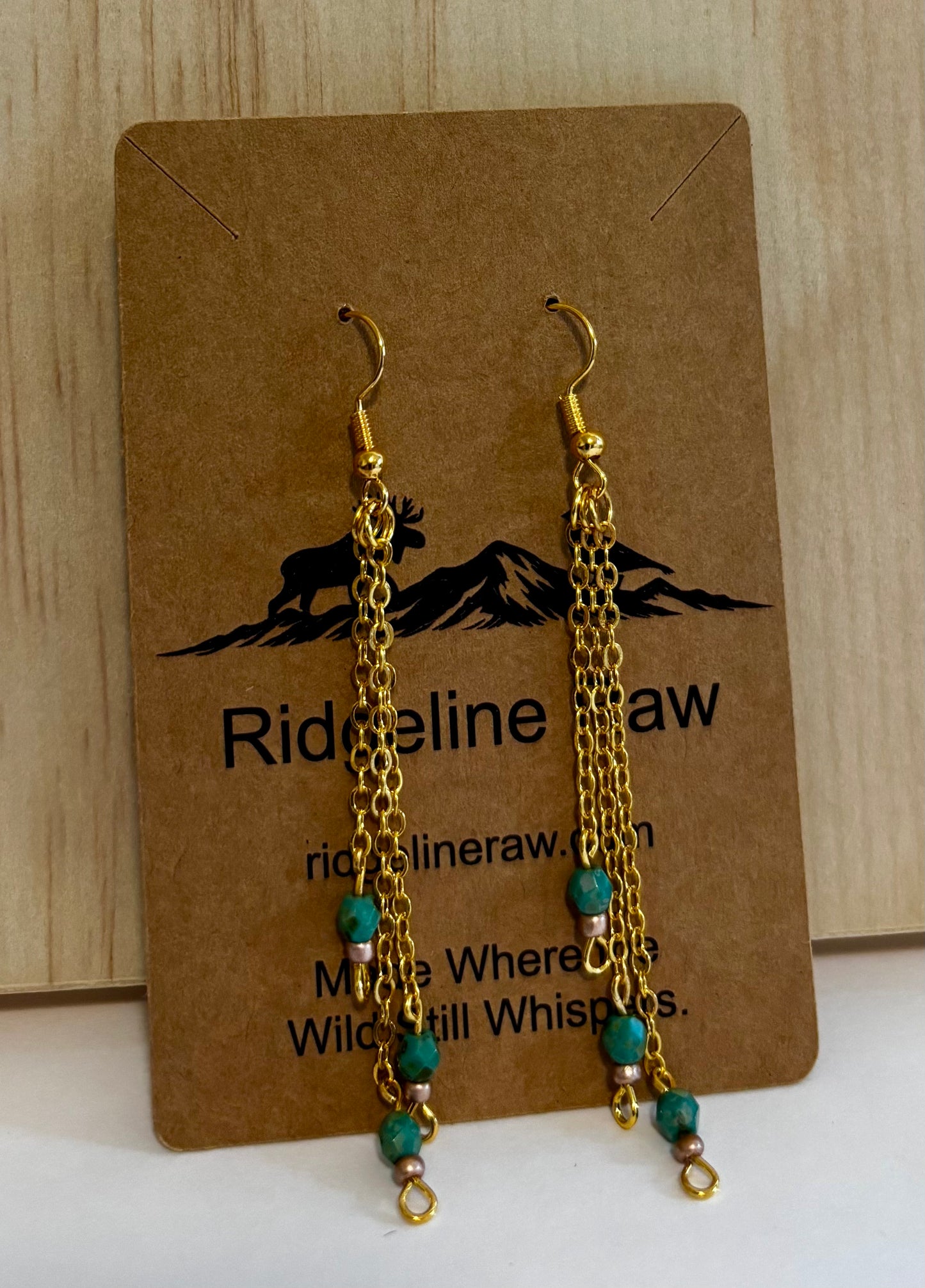 Windline Earrings-Faceted Turquoise Dangles
