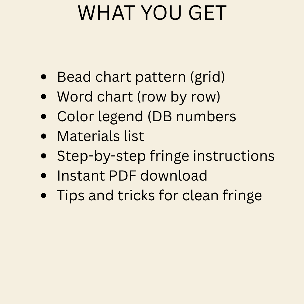 High Divide Fringe Earrings Pattern PDF | Seed Bead Digital Download