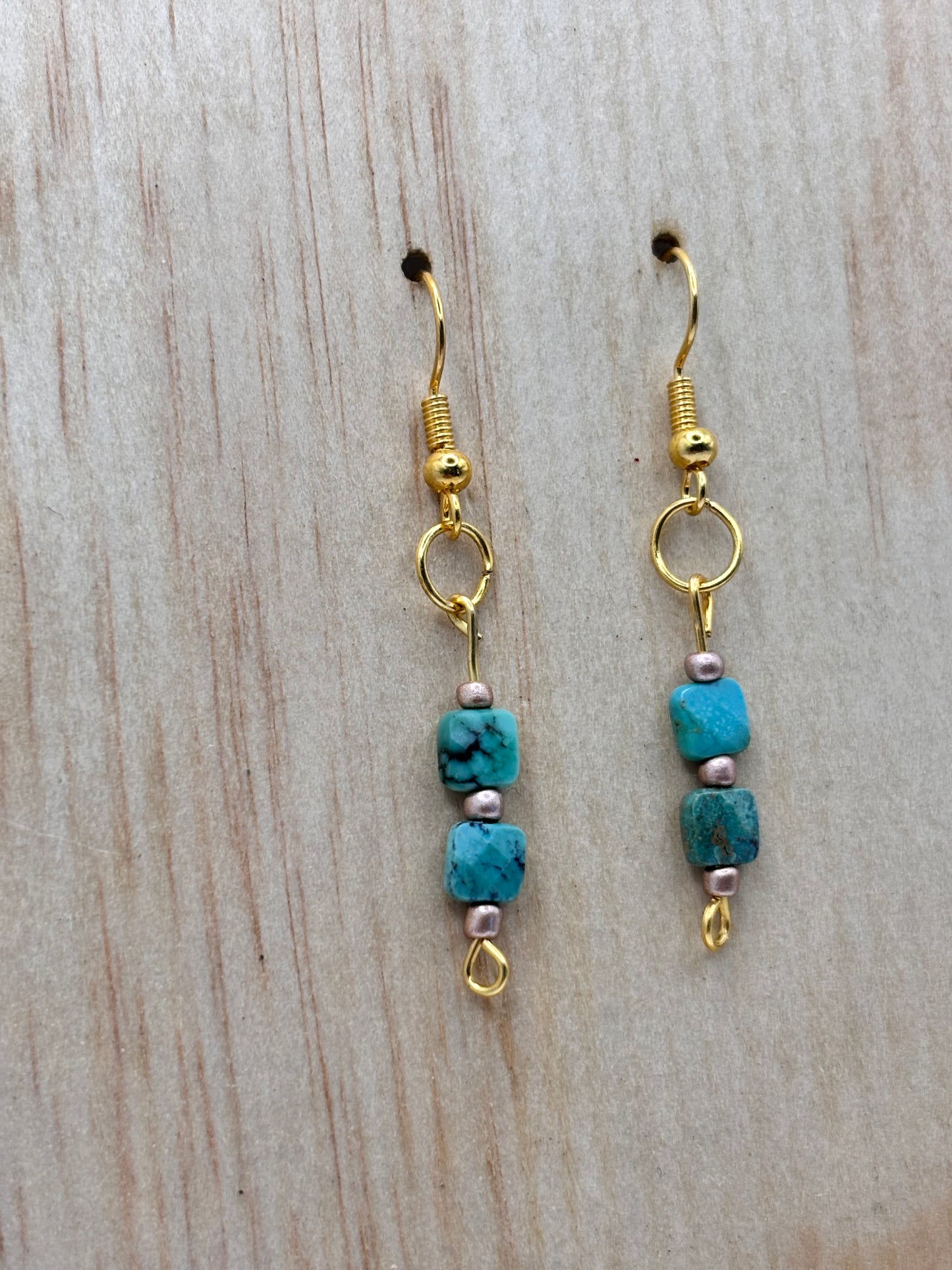 Stillwater Ridge – Turquoise Stone Drop Earrings