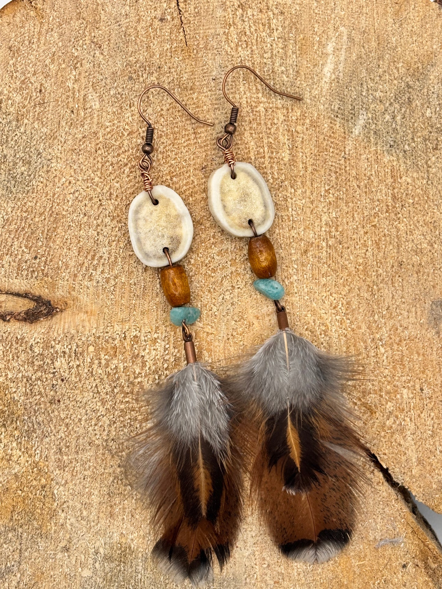 Earthline-High Country Feather Antler Earrings