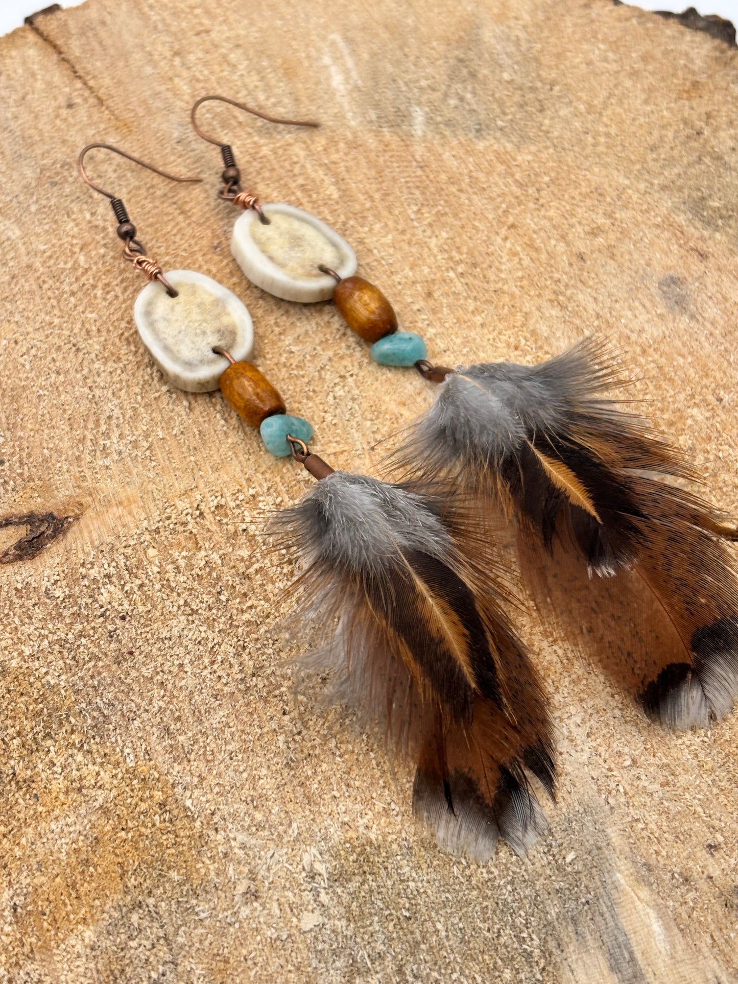 Earthline-High Country Feather Antler Earrings