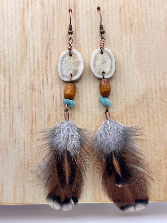 Earthline-High Country Feather Antler Earrings