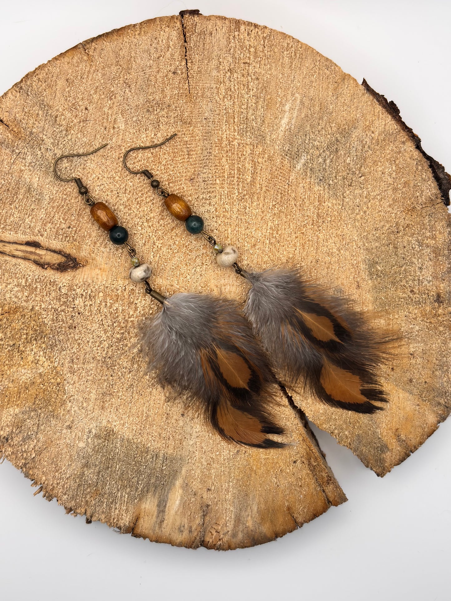 Earthline Storm Ridge Feather Earrings