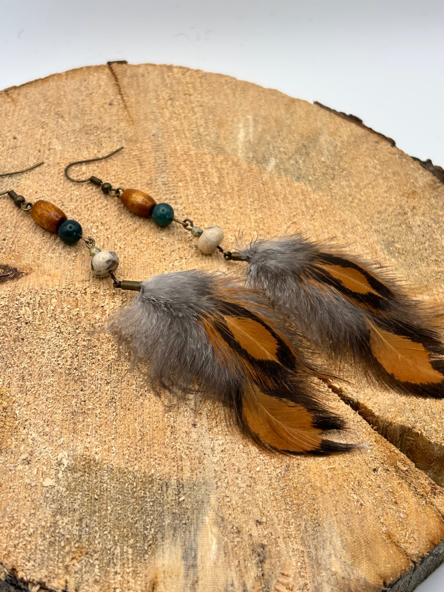 Earthline Storm Ridge Feather Earrings