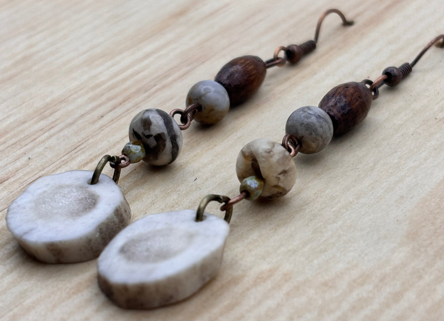 Earthline Stillwater Antler Stone Earrings