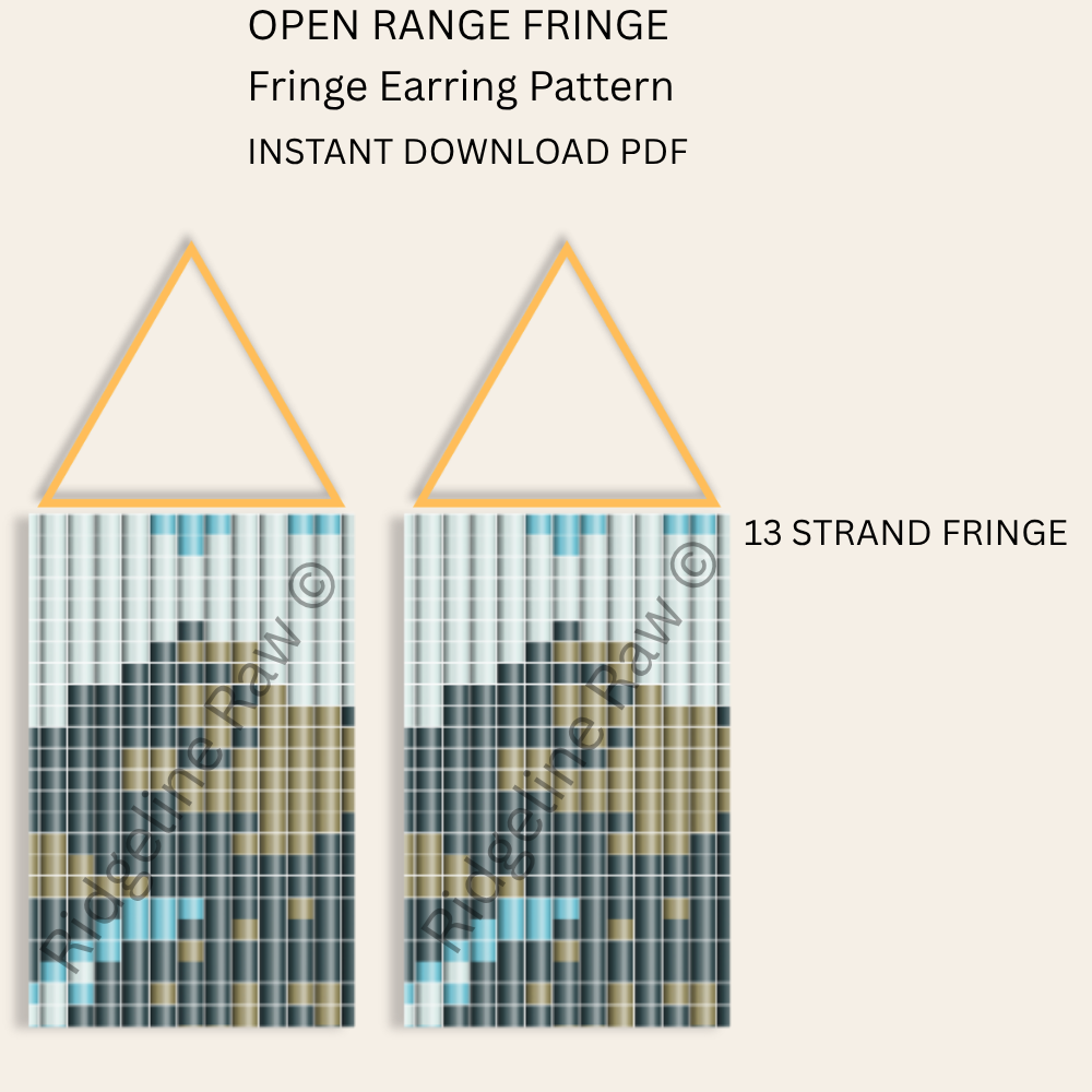 Open Range Fringe Earrings Pattern PDF | Seed Bead Digital Download