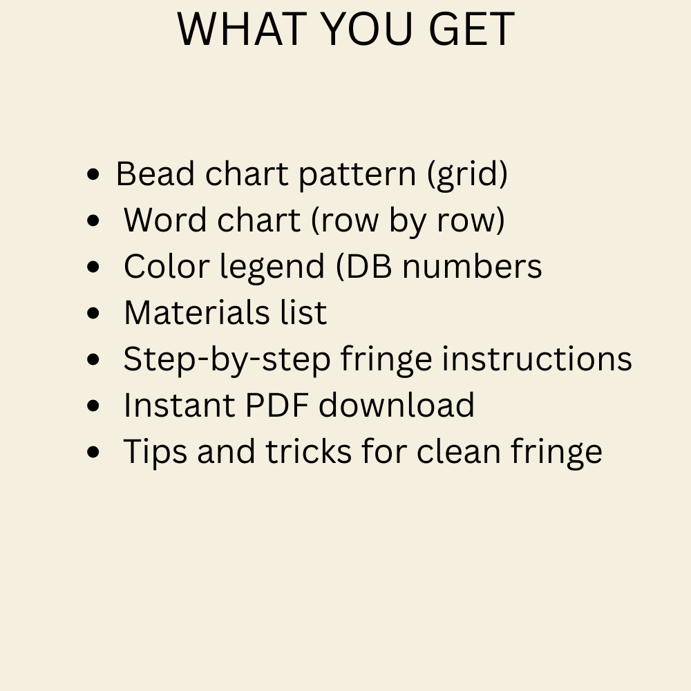 Painted Desert Fringe Earrings Pattern PDF | 15 Strand Seed Bead Tutorial