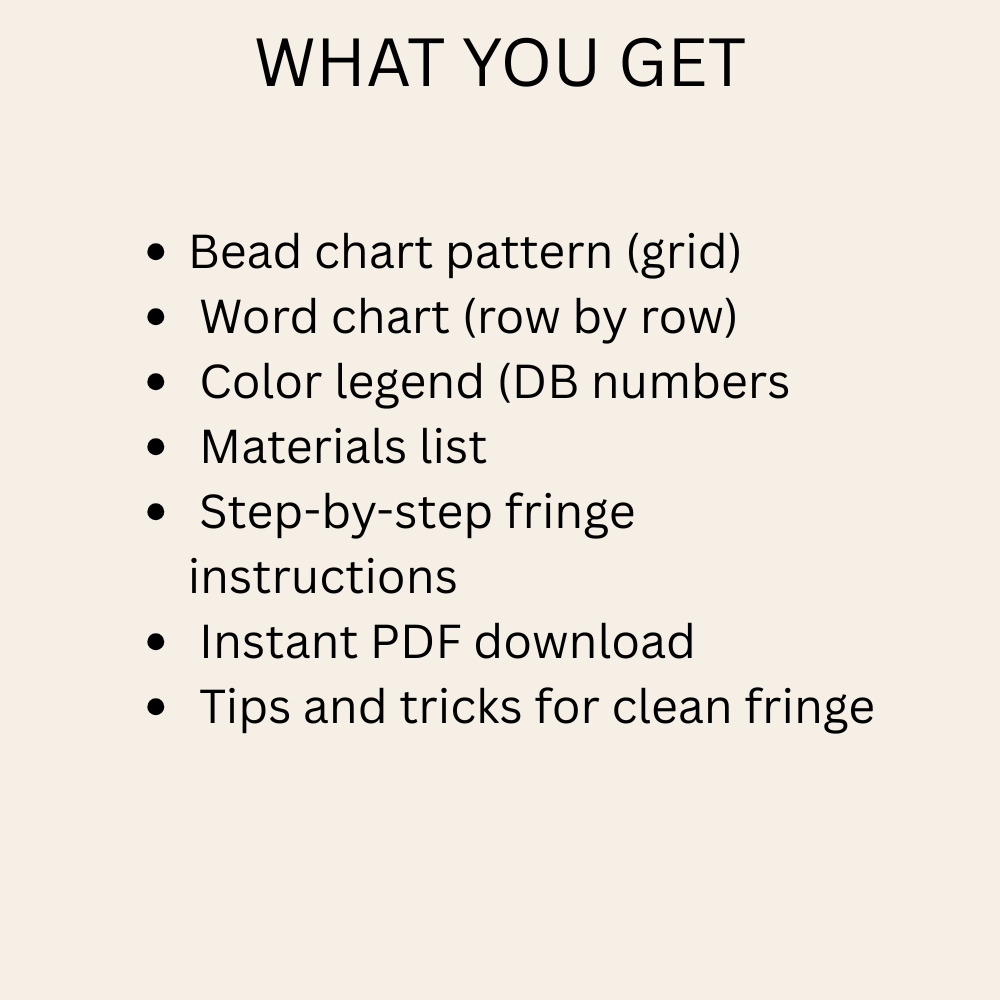 Sage Fringe Seed Bead Earring Pattern PDF