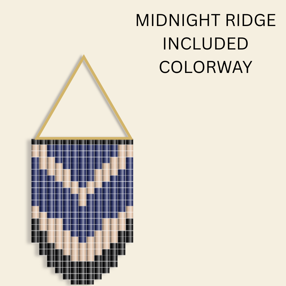 Skyline Basin Fringe Earrings Pattern PDF | Geometric Mountain Beadwork 4 Colorways