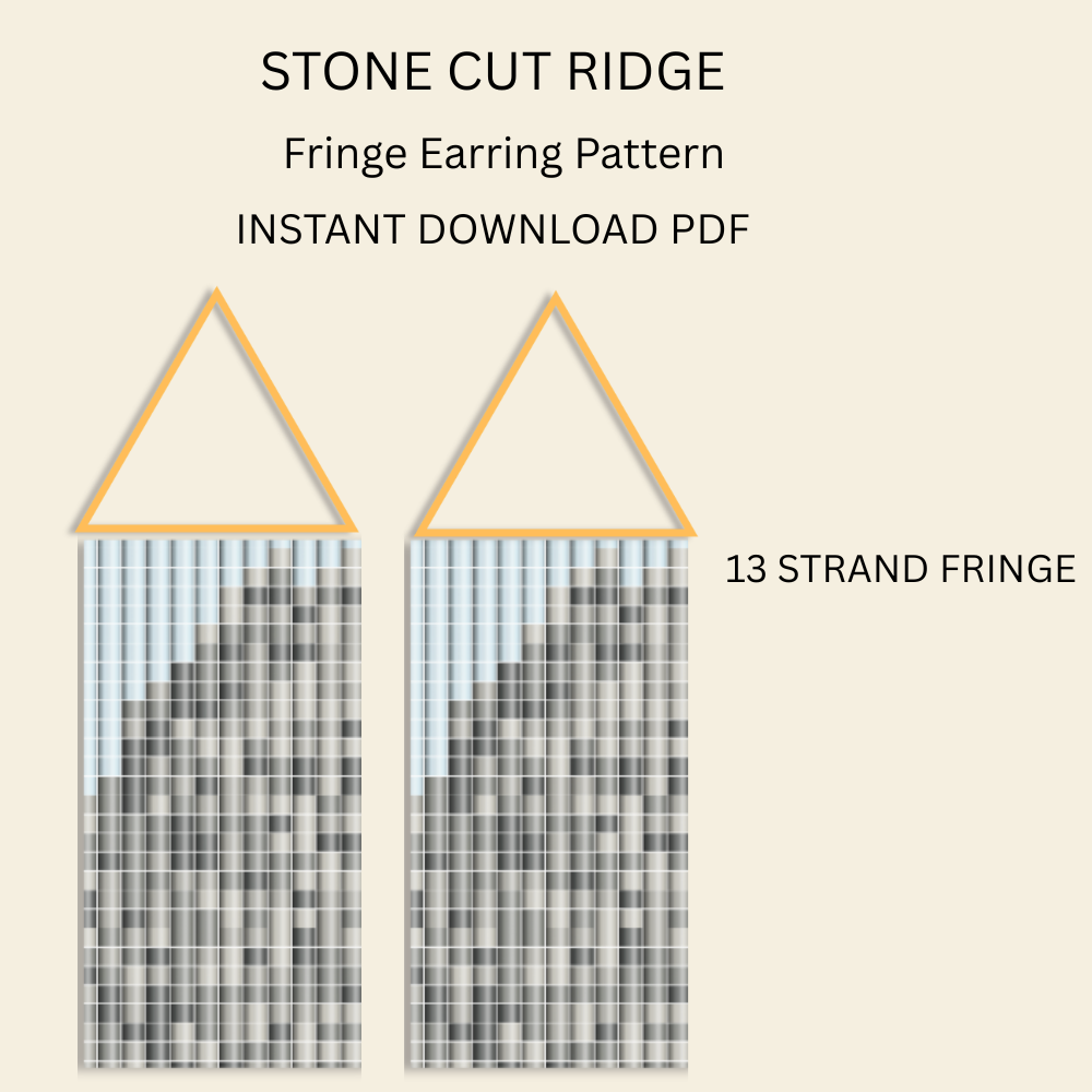 Stone Cut Ridge Geometric Mountain Seed Bead Pattern PDF