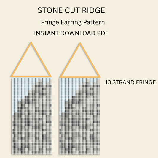 Stone Cut Ridge Geometric Mountain Seed Bead Pattern PDF
