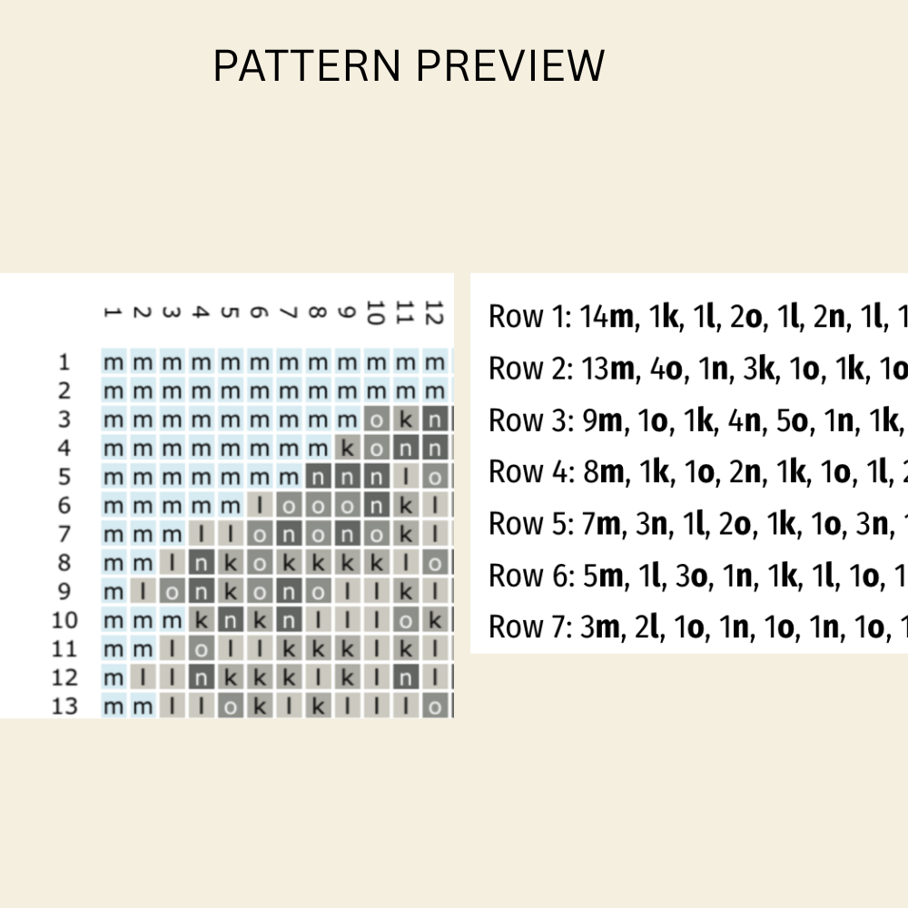 Stone Cut Ridge Geometric Mountain Seed Bead Pattern PDF