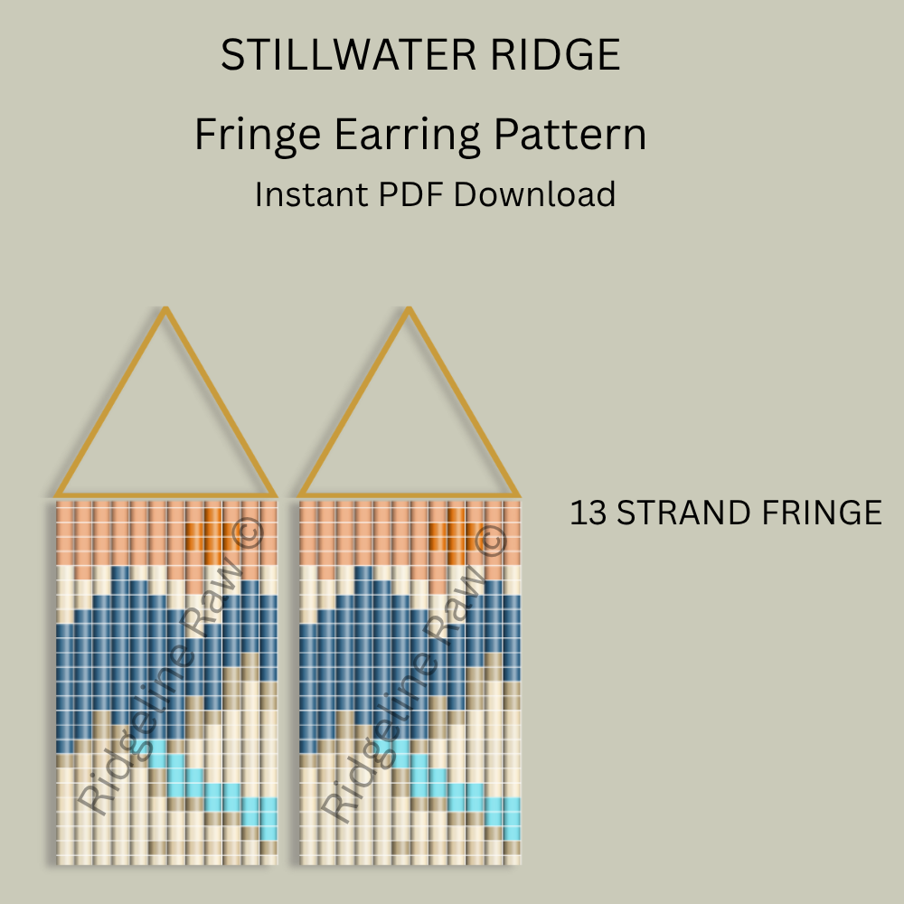 Stillwater Ridge Fringe Earrings Pattern PDF | Seed Bead Digital Download