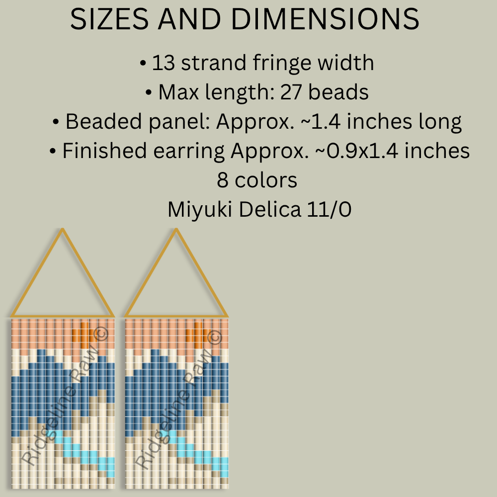 Stillwater Ridge Fringe Earrings Pattern PDF | Seed Bead Digital Download